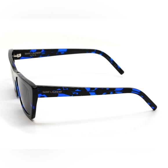 NEW SAINT LAURENT CAT EYE SUNGLASSES SL276 009 BLACK BLUE SL 276 MICA EYEWEAR - Picture 4 of 5